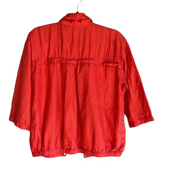 Eileen Fisher Silk Anorak Jacket Red Small INVS7 - Picture 7 of 12